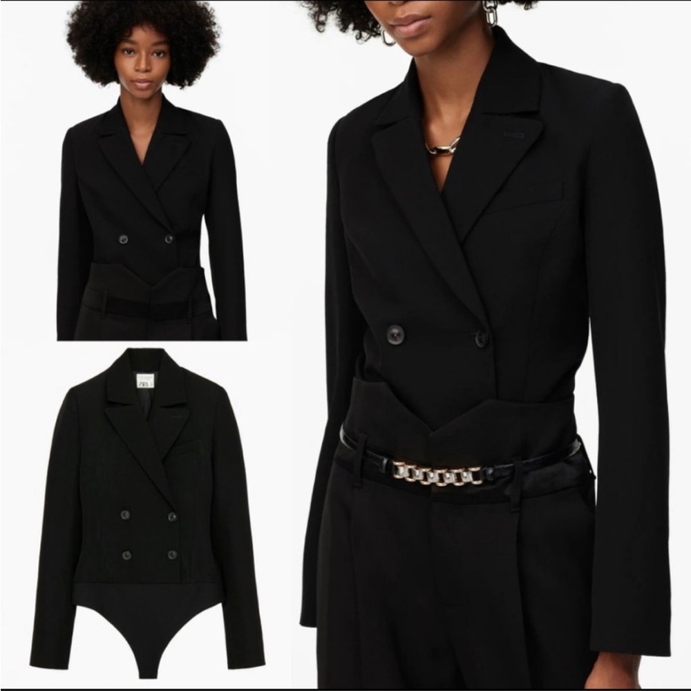 Black Zara Blazer shirt new with tags